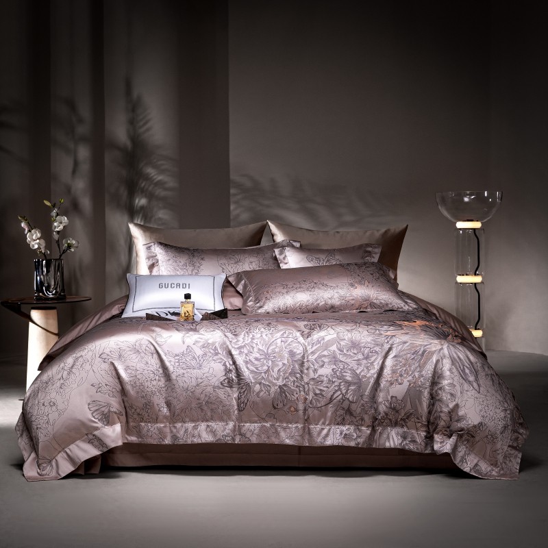 Home Textiles Premium - Kahverengi prim jakarlı lüks 4 adet