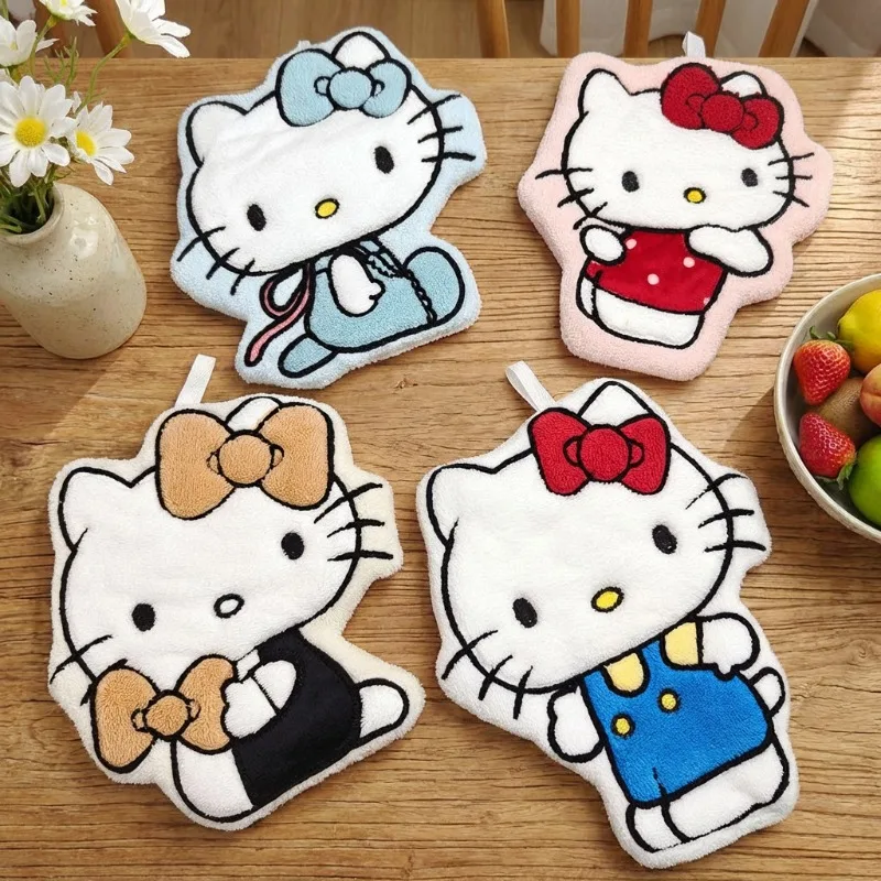 Home Textiles Face Towel - Çizgi Film Desenli Kedi Baskılı El