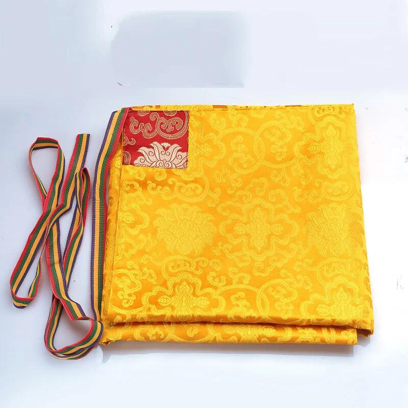Home Textiles & Decorations - Tibet Sarı Mandala Desenli Brokar Jakar
